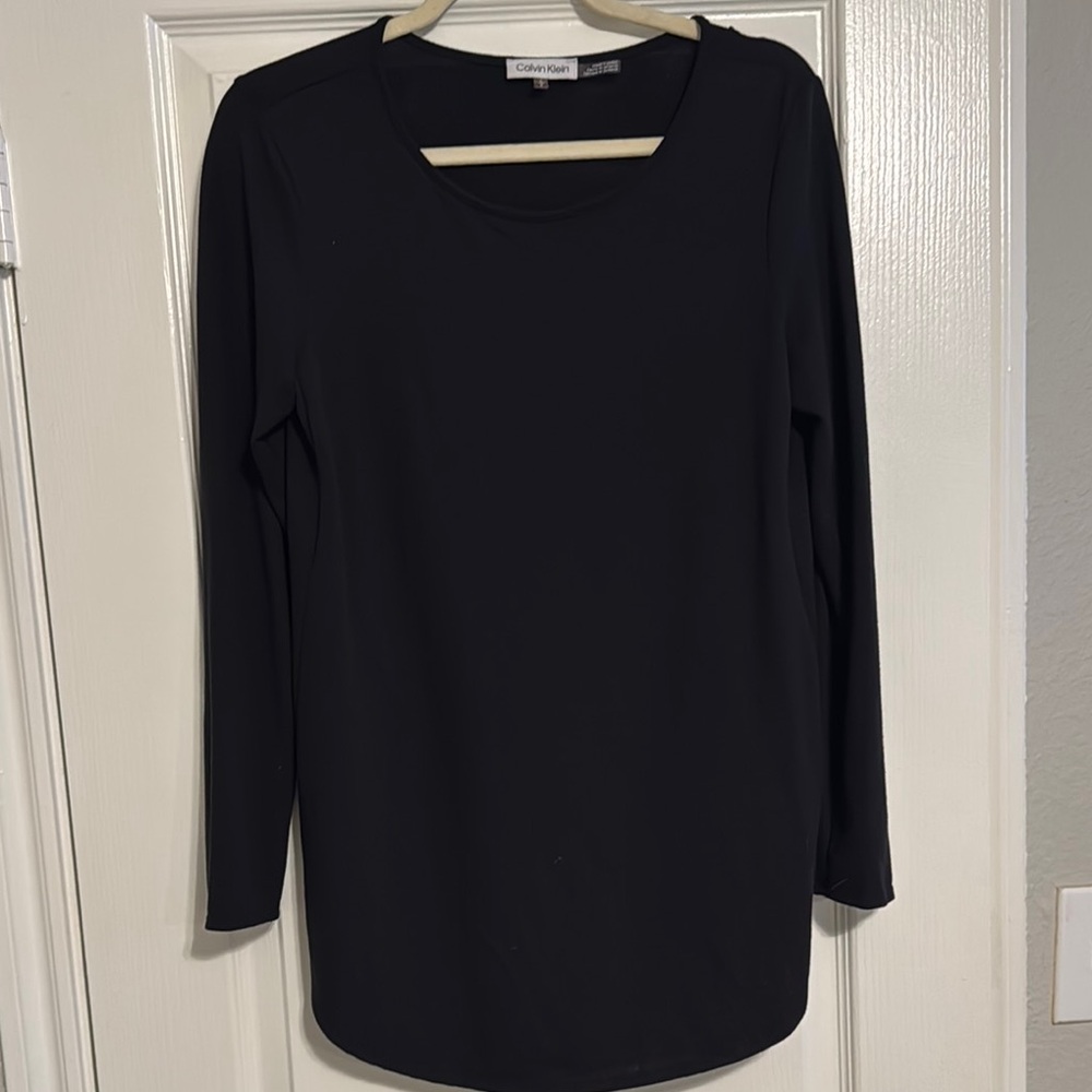 Calvin Klein Women's Black Long sleeve Top